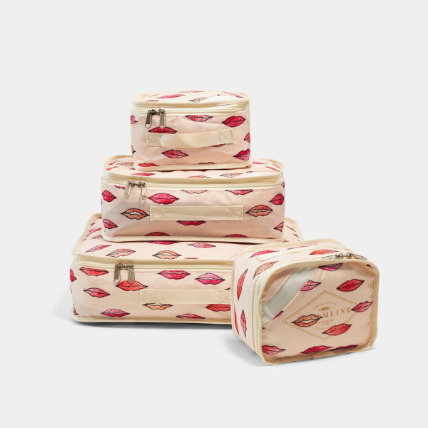Packing Cube Set - lip print