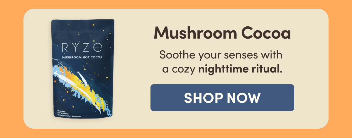 Mushroom Cocoa | Soothe your senses with a cozy nighttime ritual. | Shop Now