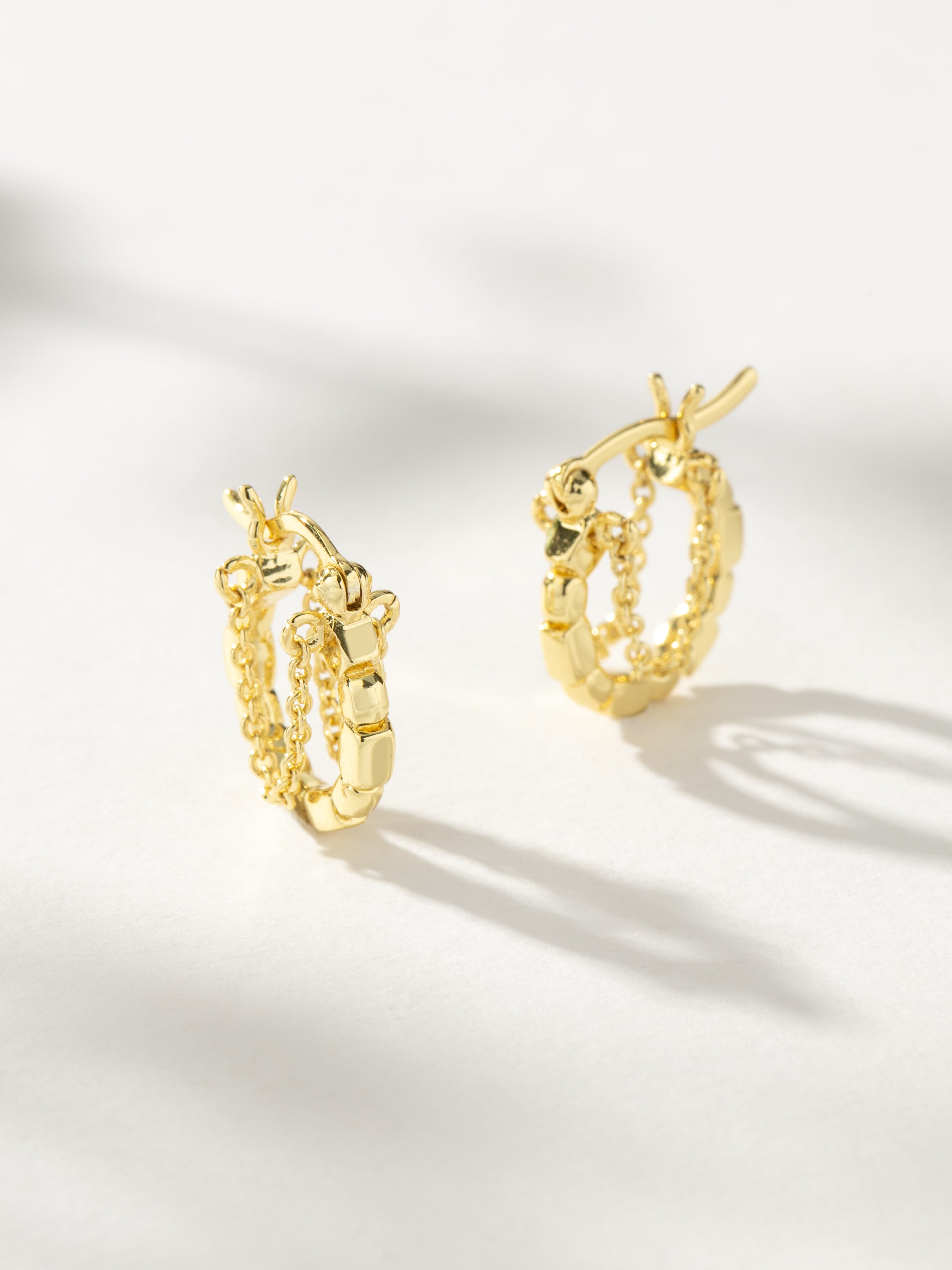 Image of Risk Chain Huggie Earrings