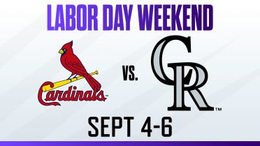 Cardinals Labor Day Weekend Series, September 4 through 6. Get tickets.