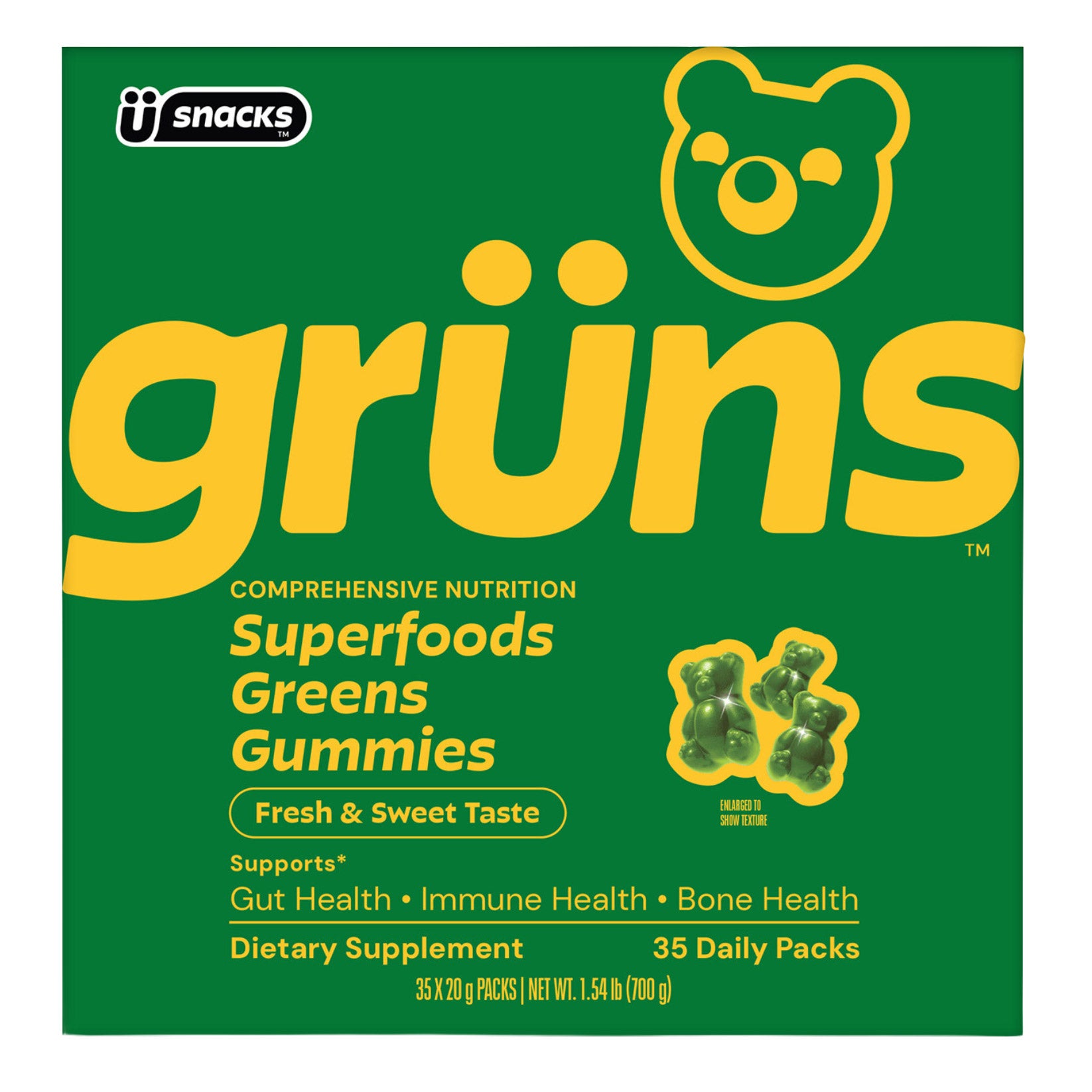 Grüns Superfoods Greens Gummies Adult