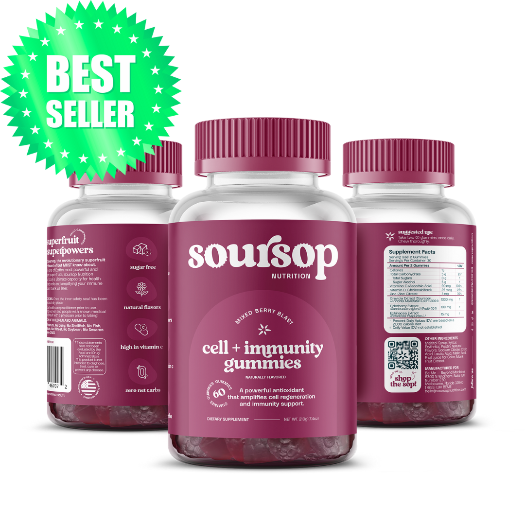 Image of Cell + Immunity Soursop Gummies (3 Bottles)