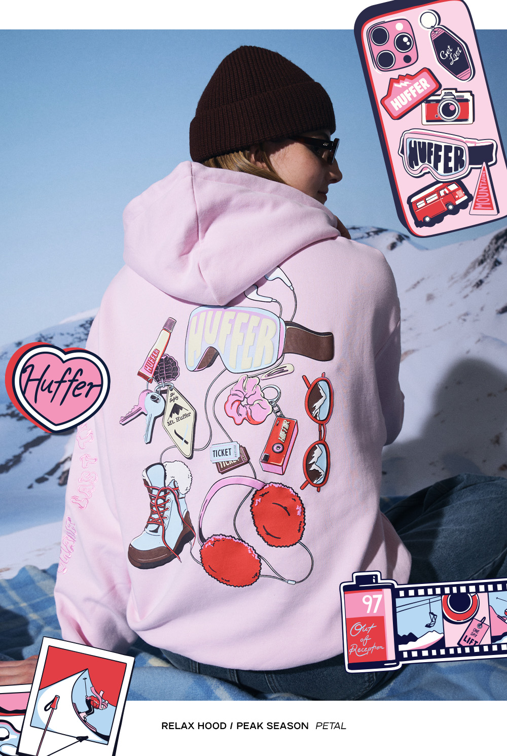 RELAX ZIP HOOD/SUNLIT SLOPES SILVER M