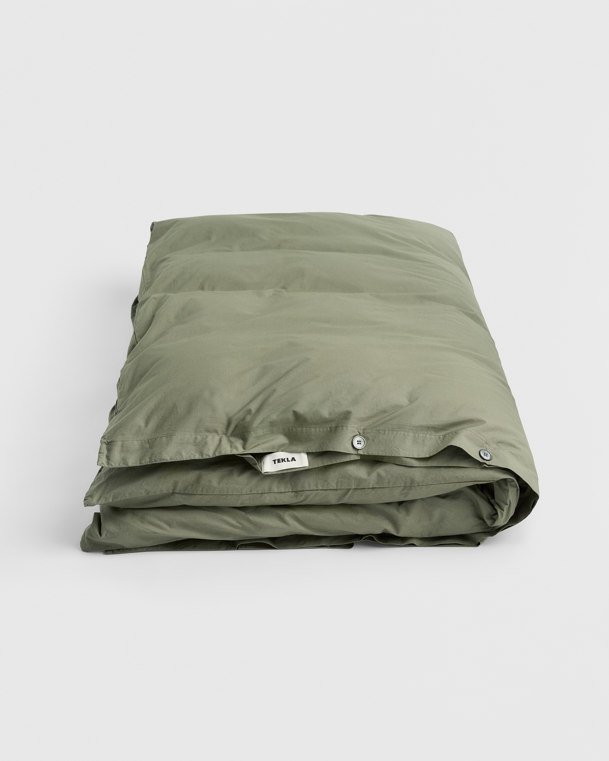 Olive Green Percale duvet cover