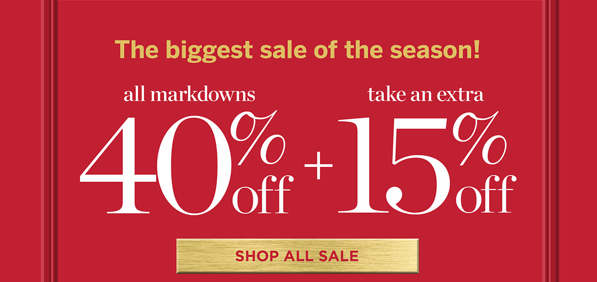 In Stores & Online! Talbots Famous Semi-Annual Red Door Sale. 40% off + Extra 15% off All Markdowns | Shop All Sale