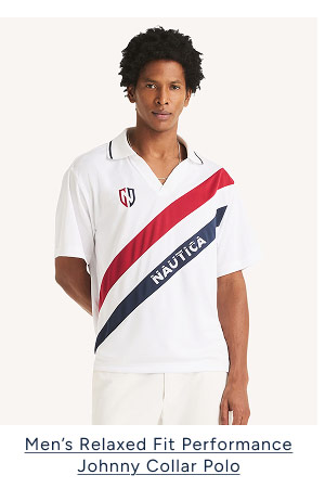 Men's relaxed fit performance Johnny Collar Polo
