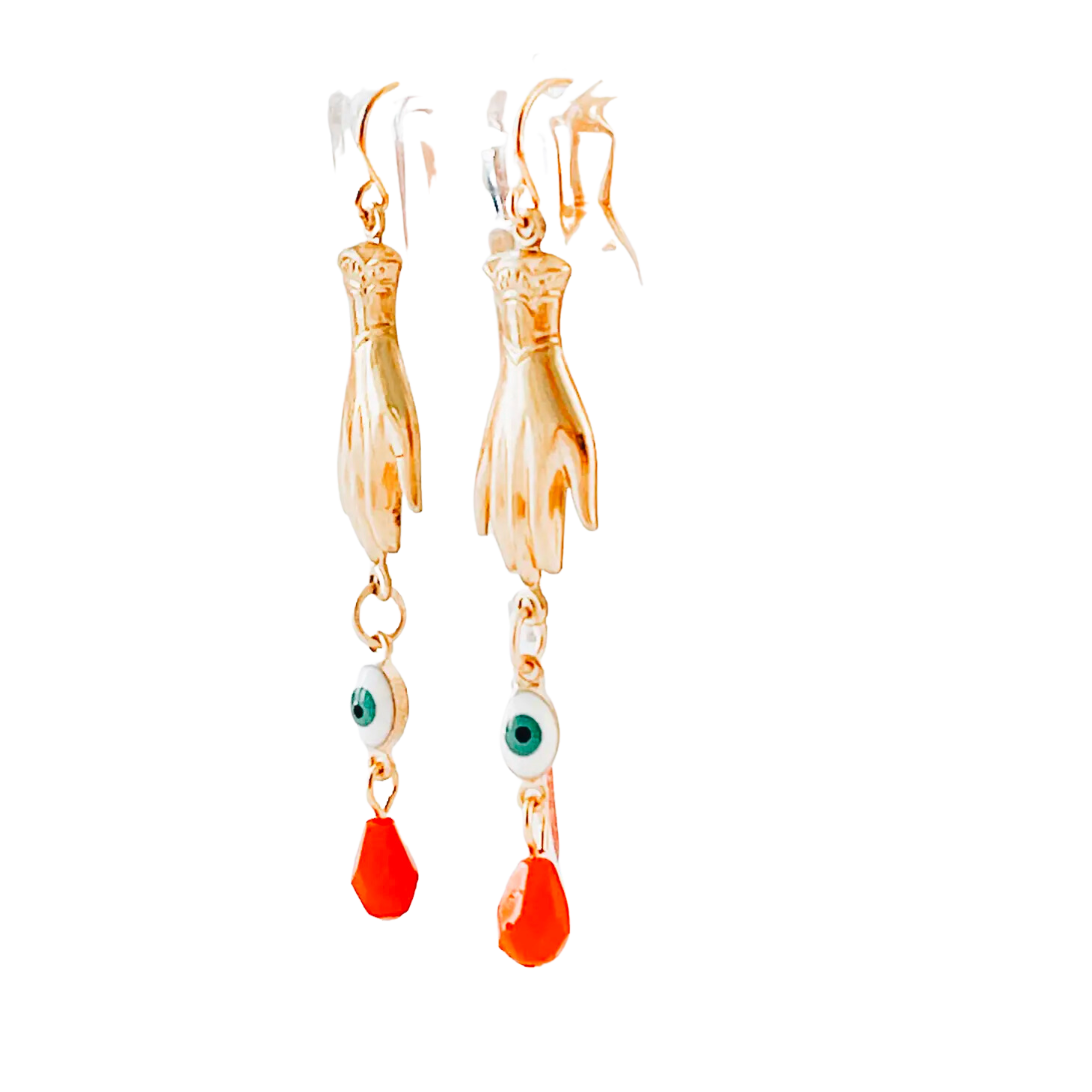 Image of Evil Eye Dangle Earrings