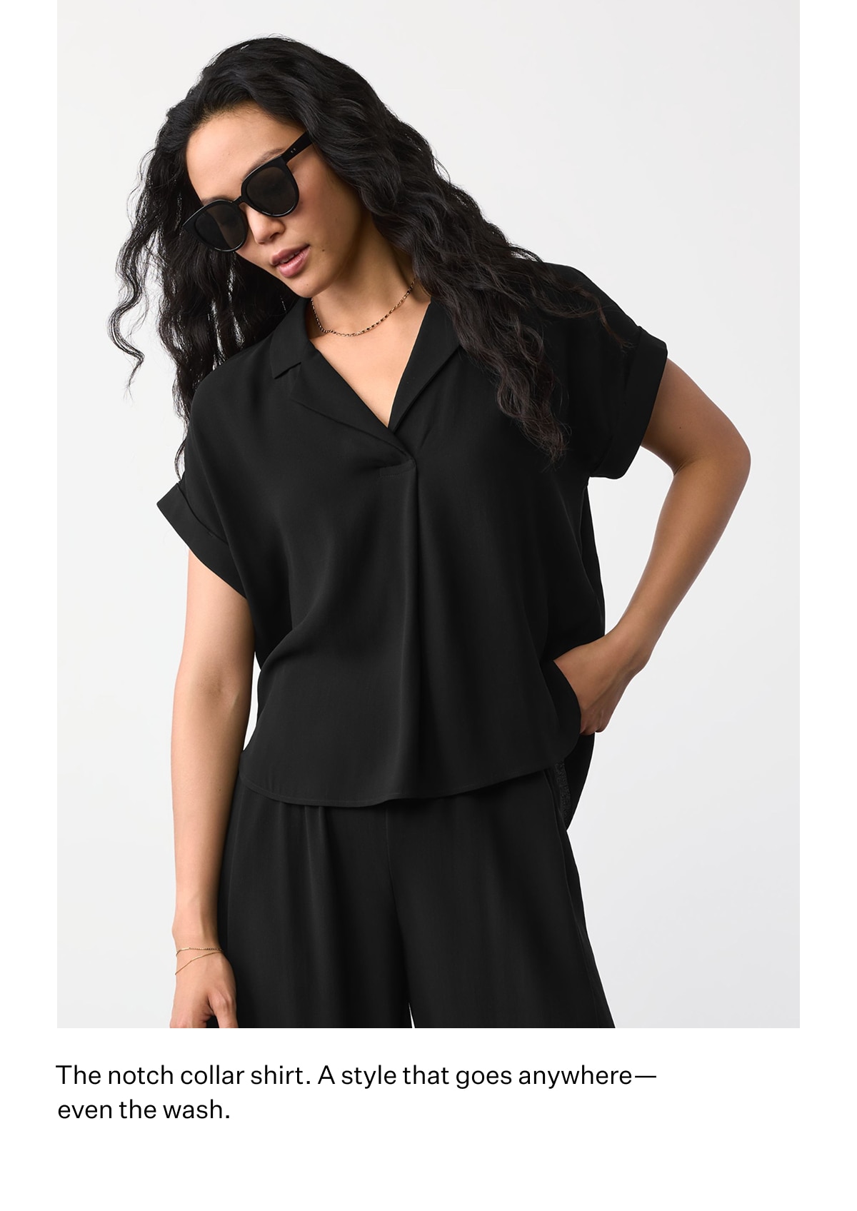 The notch collar shirt. A style that goes anywhere-even the wash.