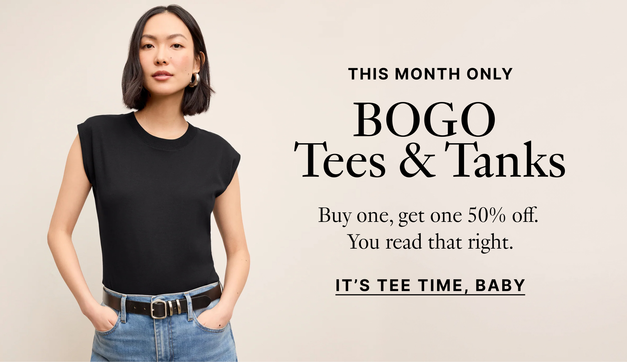 This month only - BOGO Tees & Thanks - It's tee time, baby