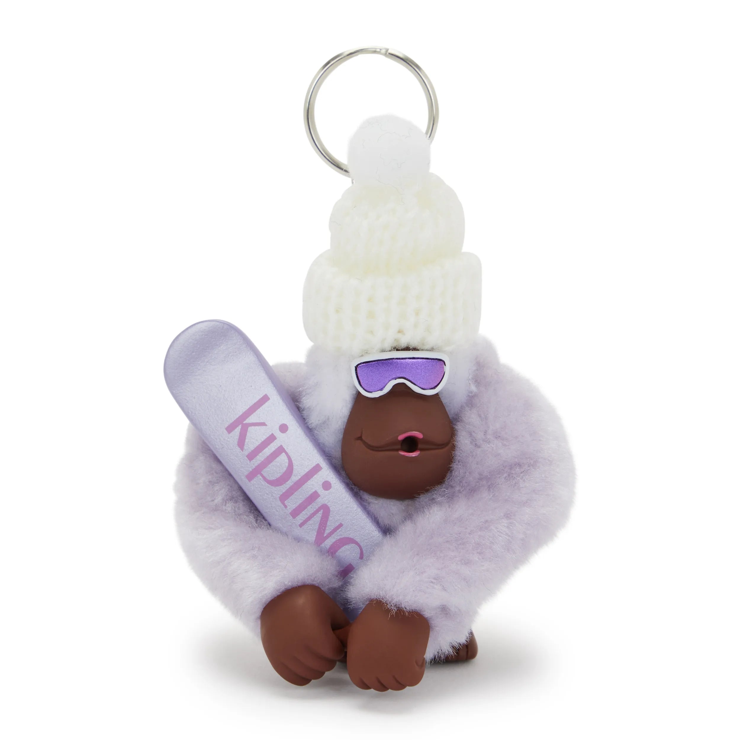 Ski Monkey Keychain-Ski White