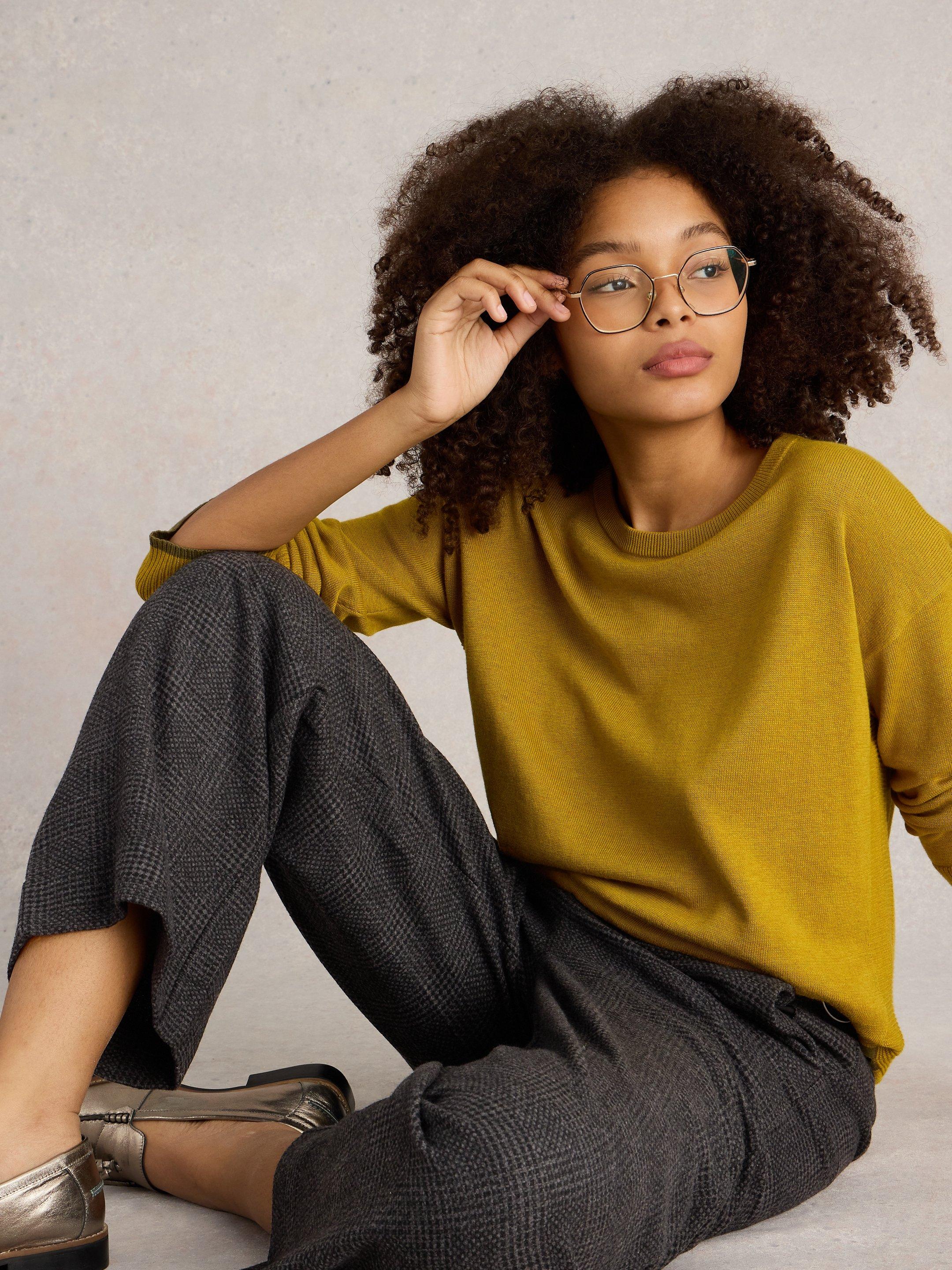 Shop Una Tweedy Wide Leg Trouser