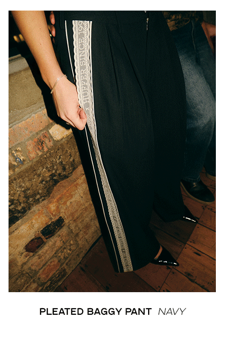 PLEATED BAGGY PANT NAVY