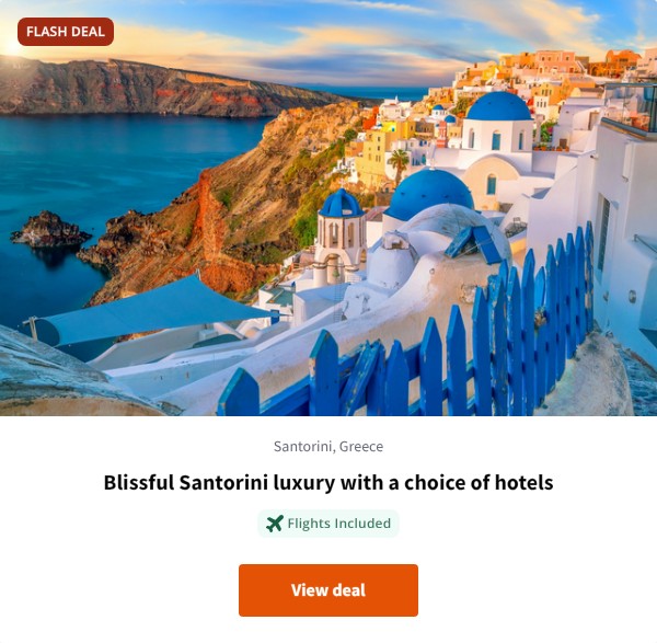 Blissful Santorini luxury with a choice of hotels