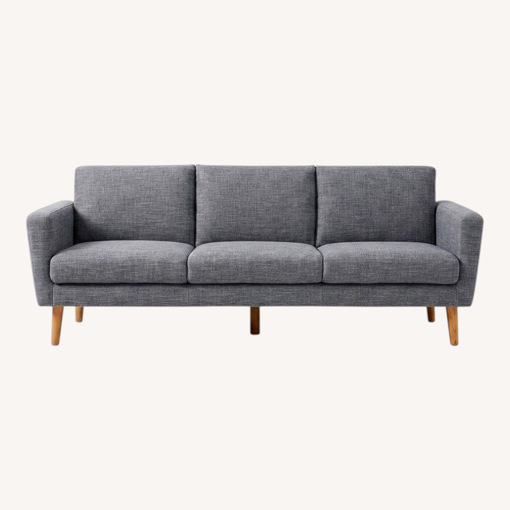 Image of West Elm Oliver Dark Gray Fabric 3+ Seater Sofa