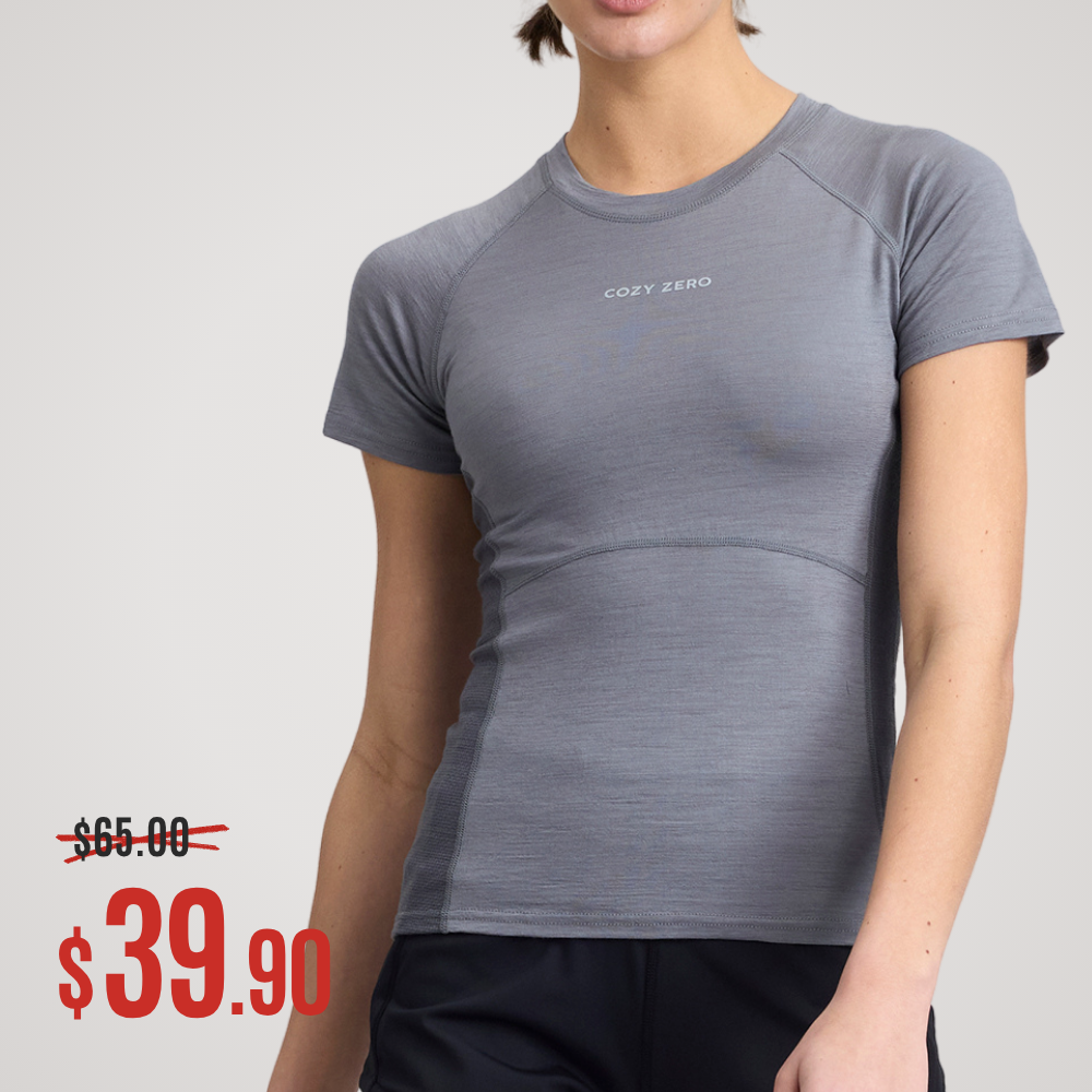 Women's 100% merino wool lightweight 2 tone skinny 