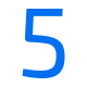 A blue number five