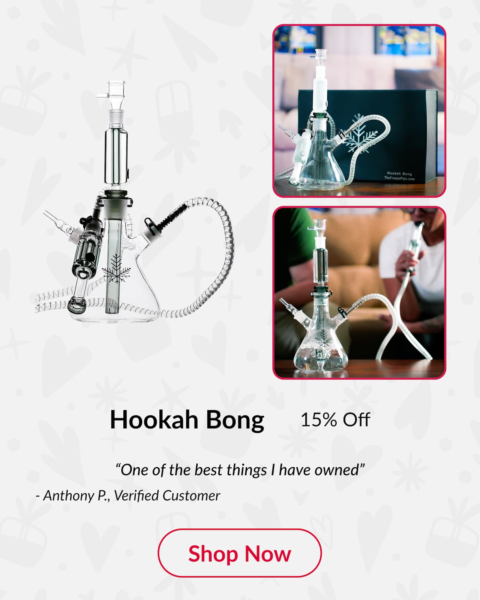 Freeze Pipe hookah-style glass bong