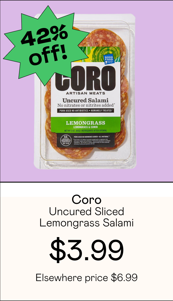 Uncured Sliced Lemongrass Salami