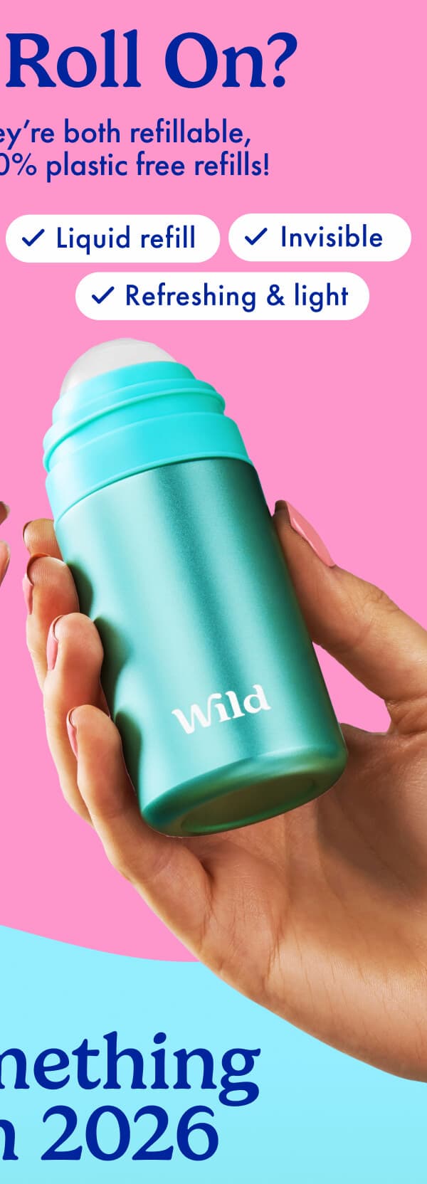 Roll On Deodorant: Liquid Refill, Invisible, Refreshing & Light