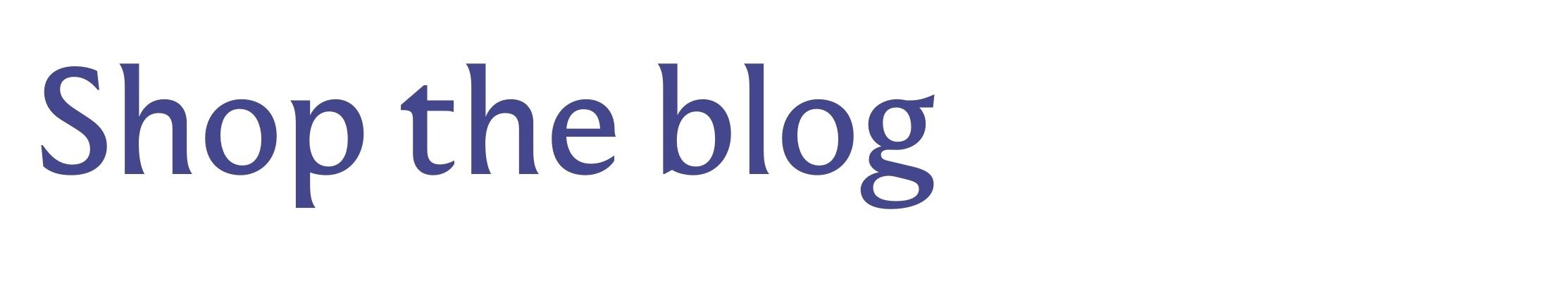 Shop the blog