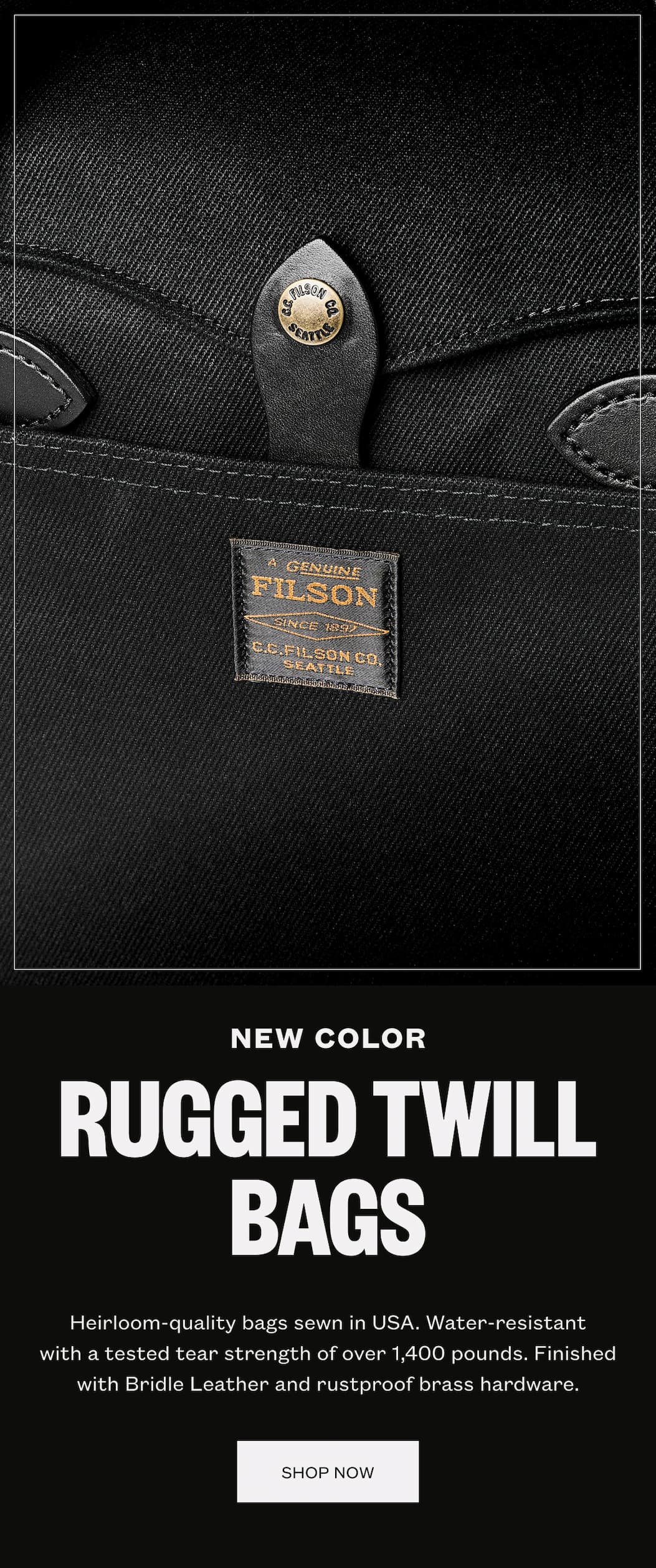 Rugged Twill Bags