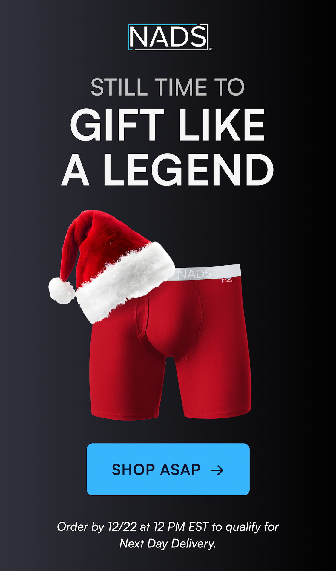 24 Hours Left for Expedited Christmas Delivery One day left until express delivery for Christmas is no longer an option.  His balls are counting on you. Shop asap →