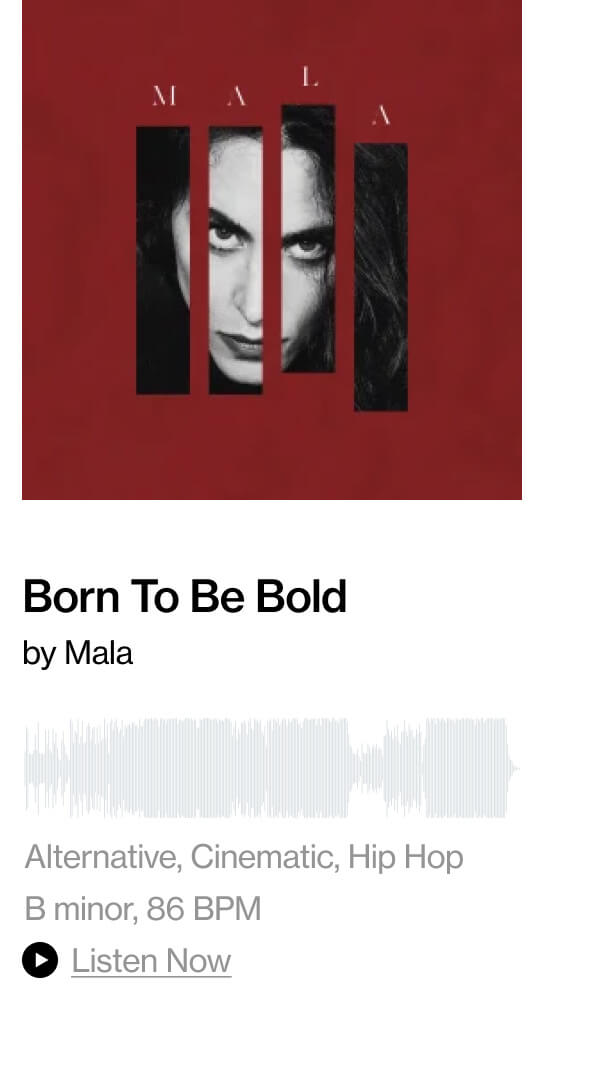 "Born To Be Bold" by Mala