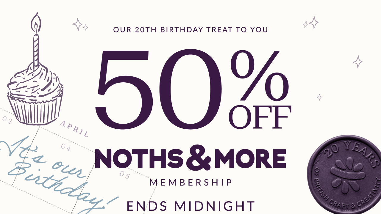 Our 20th birthday treat to you. 50% off NOTHS & more membership. Ends midnight
