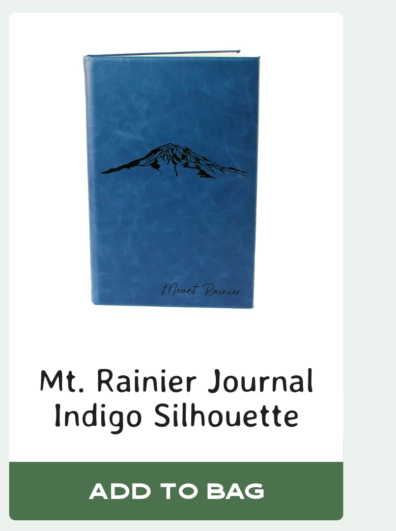 Mt Rainier Journal Indigo Silhouette