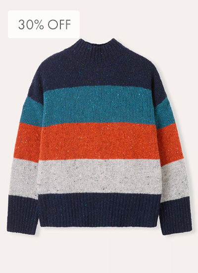 Donegal Colourblock Funnel Neck
