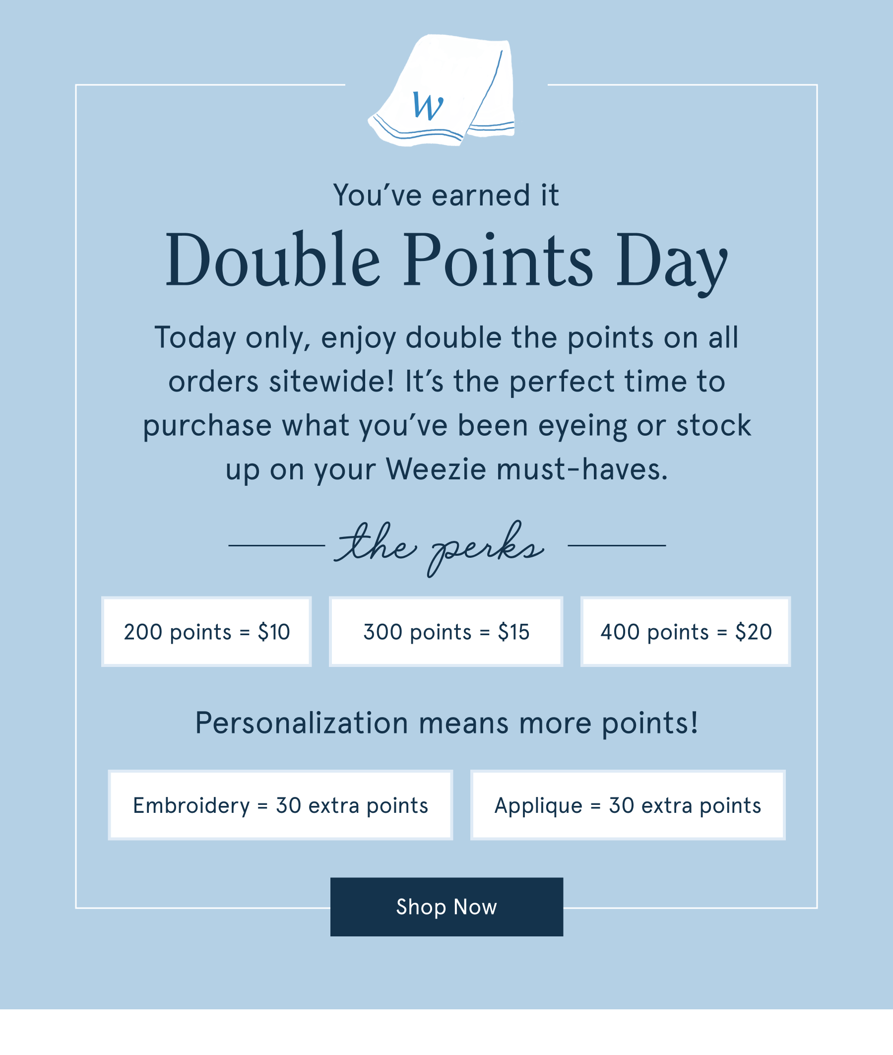 Double Points Day