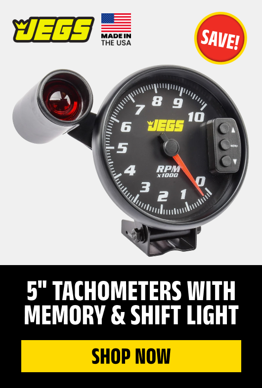 5" Tachometers with Memory & Shift Light
