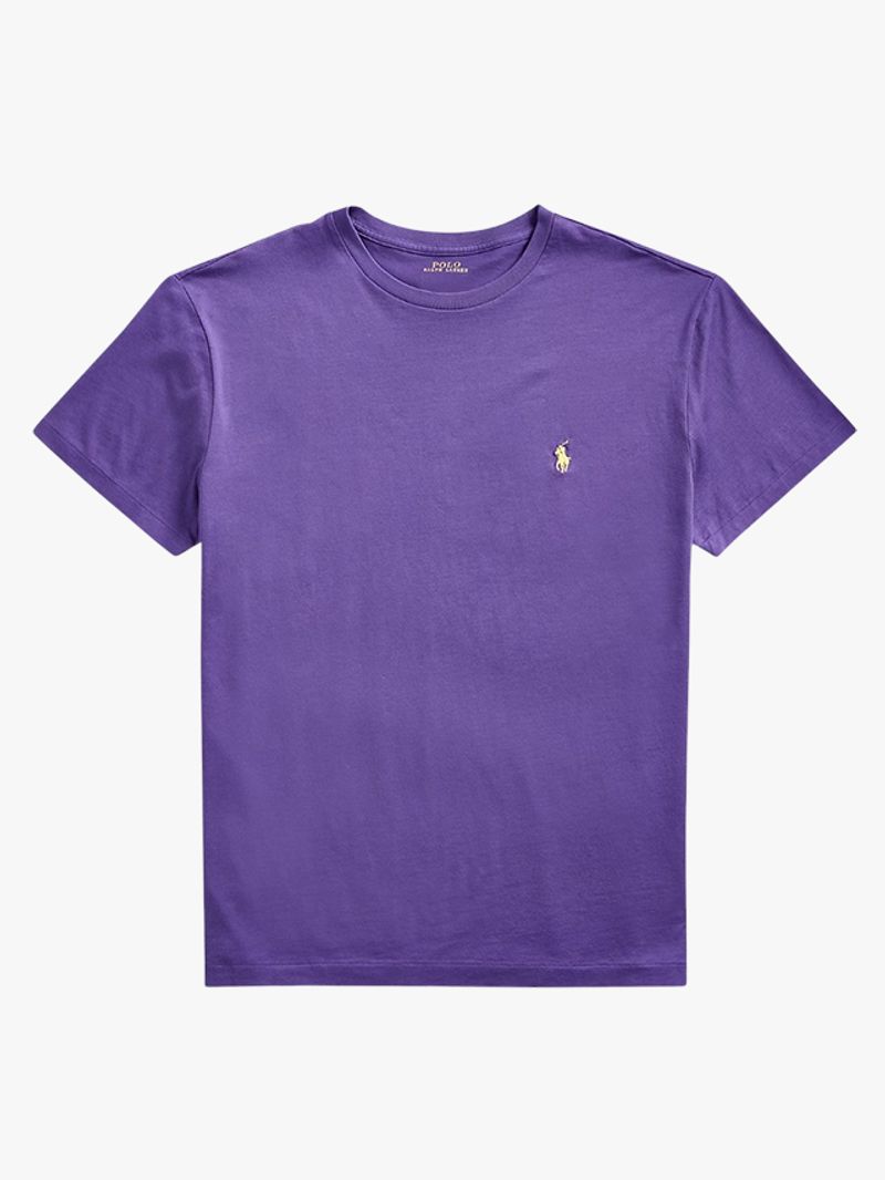 Image may contain: Clothing, T-Shirt, and Purple