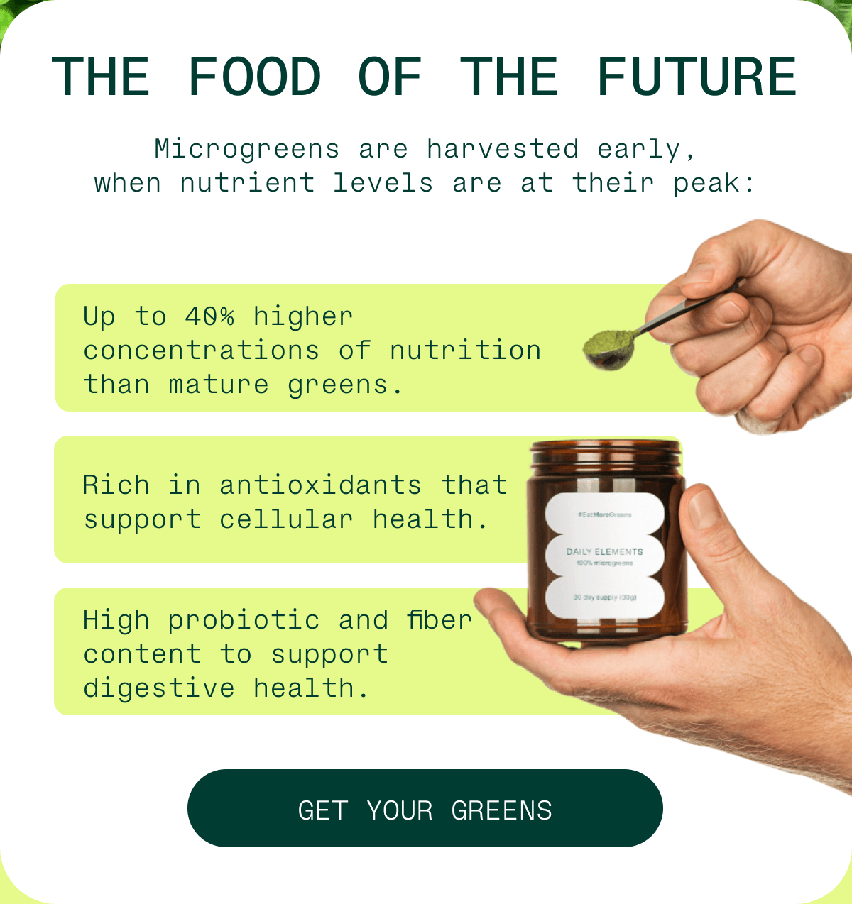 THE FOOD OF THE FUTURE