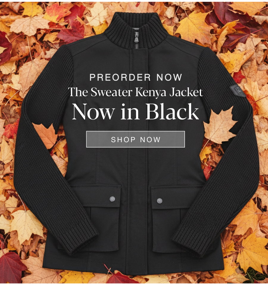 Preorder Now: The Sweater Kenya Jacket. NOW IN BLACK. SHOP NOW
