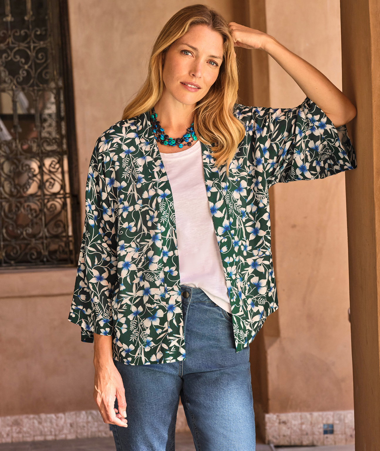 Printed Kimono Jacket