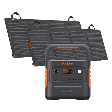 Jackery Explorer 2000 Solar Generator with 2 x 100W Mini Solar Panels