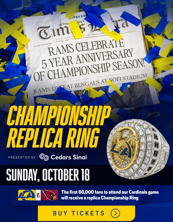 Replica Championship Ring Giveaway: Rams vs Cardinals