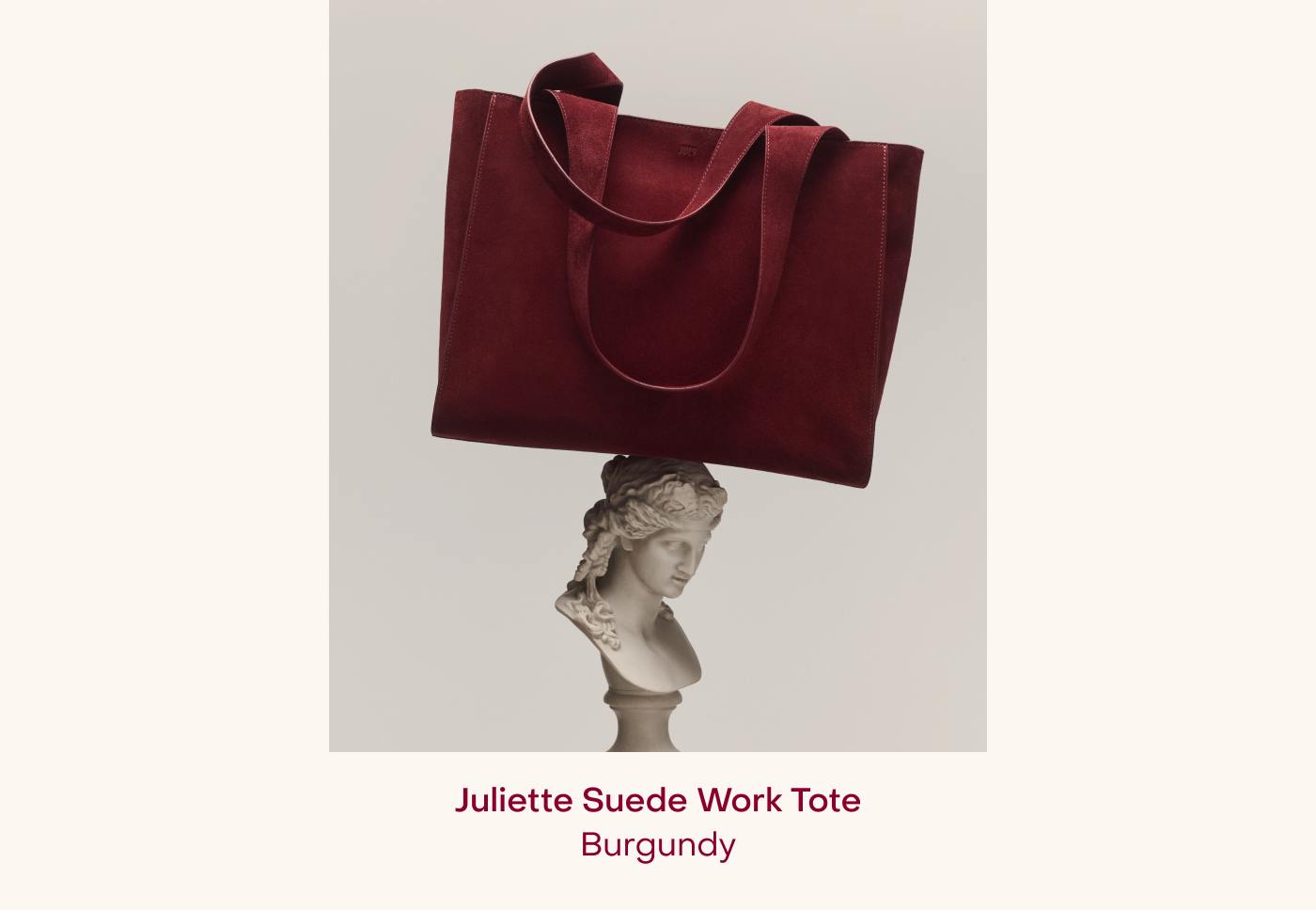 Juliette Suede Work Tote Burgundy 