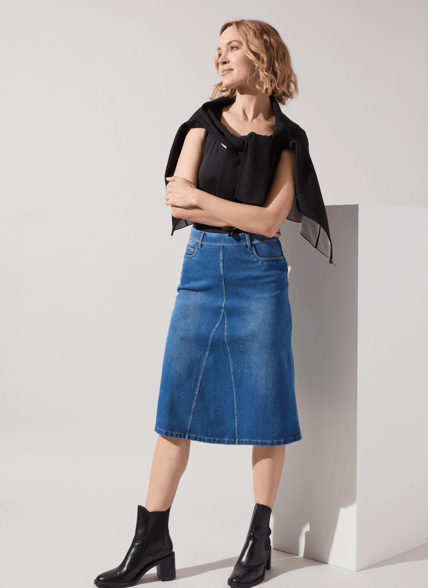 Image of Bella Denim Skirt