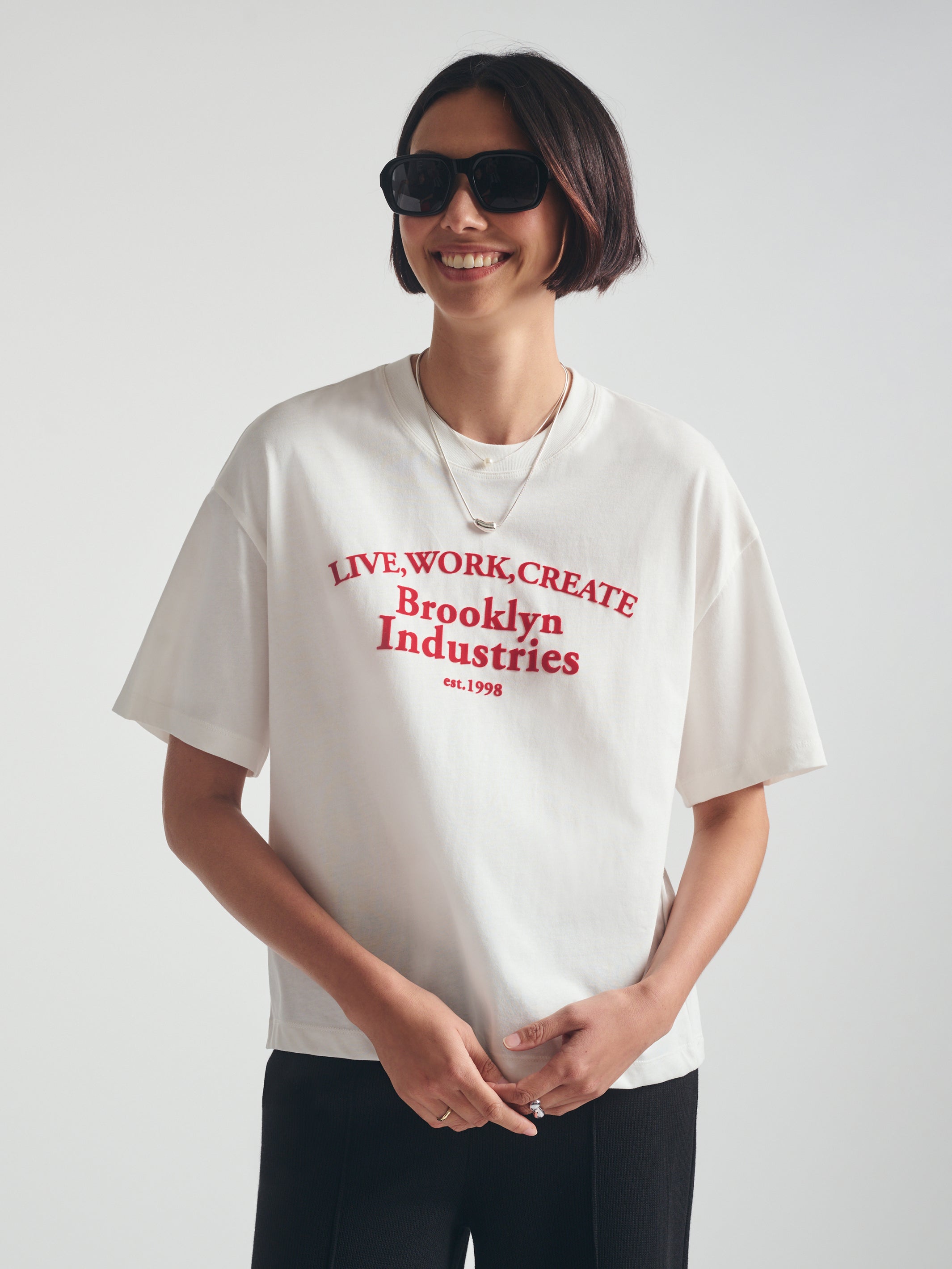 Image of Women's Brooklyn 1998 T-Shirt in Antique White