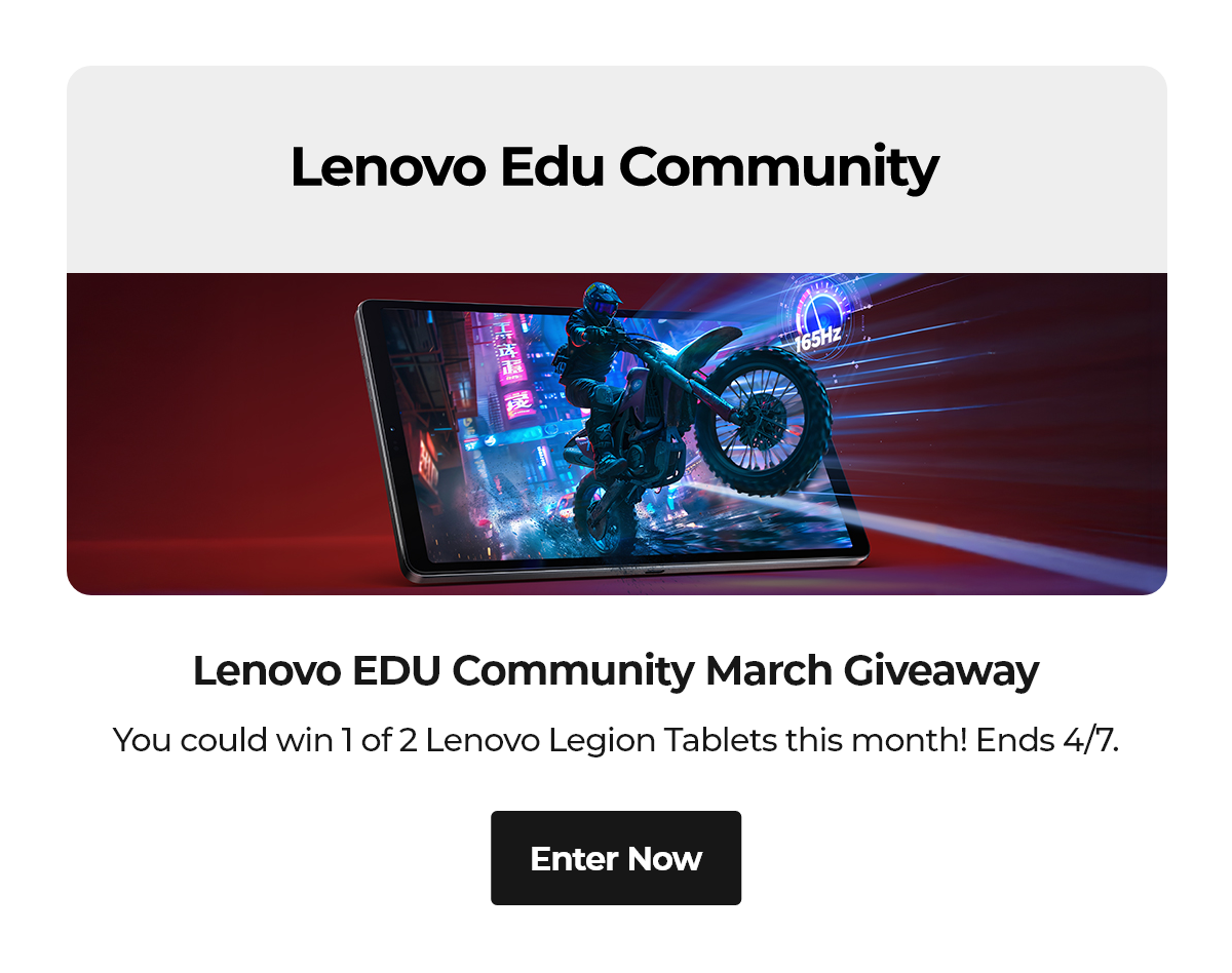 Lenovo EDU Community Giveaway
