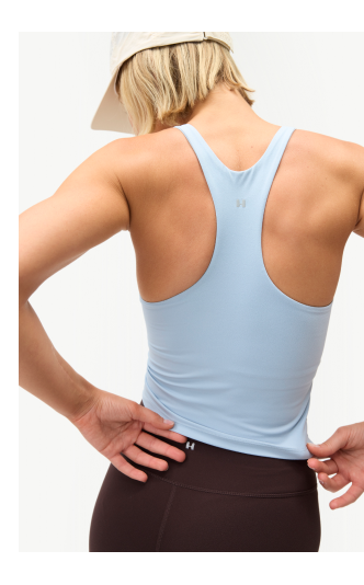 Joan Square Neck Top in Blue Fog