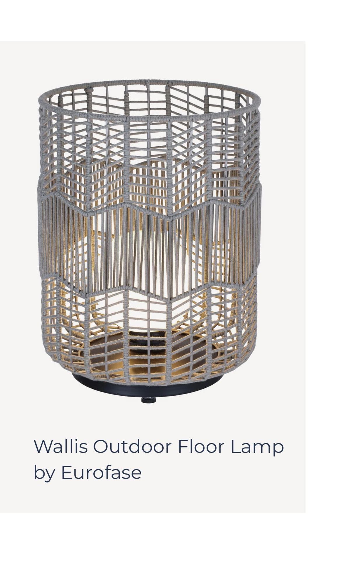 Wallis Outdoor Floor Lamp by Eurofase