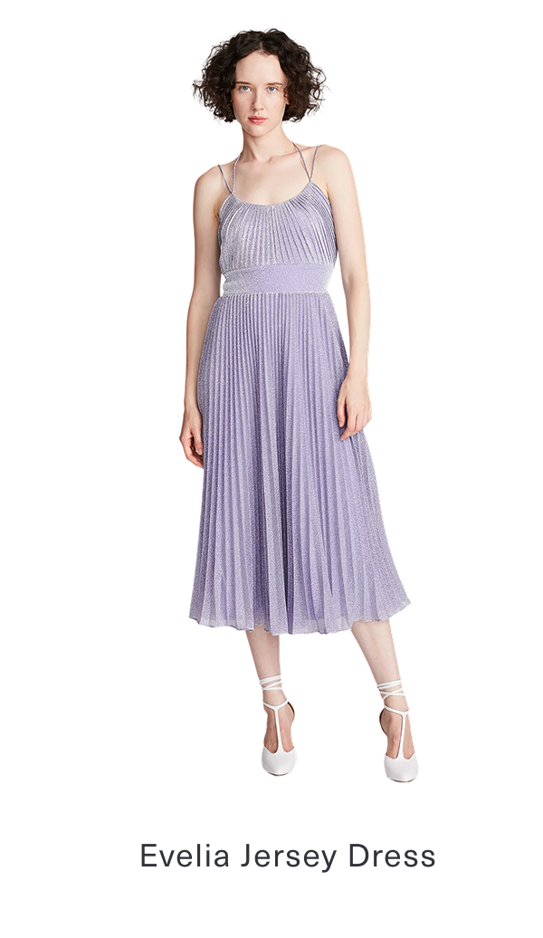 Evelia Dress In Shimmer Jersey