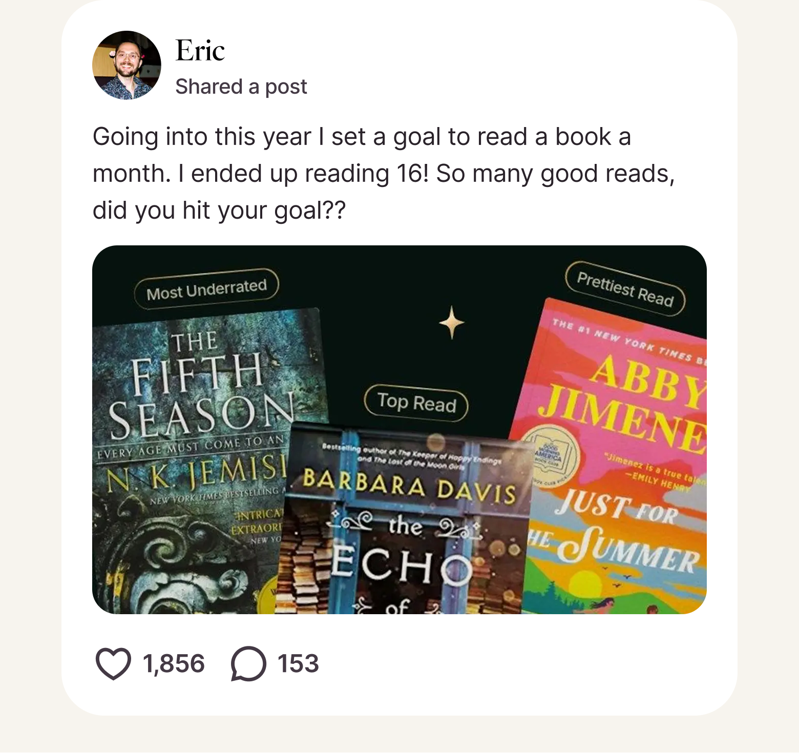 Post from Eric