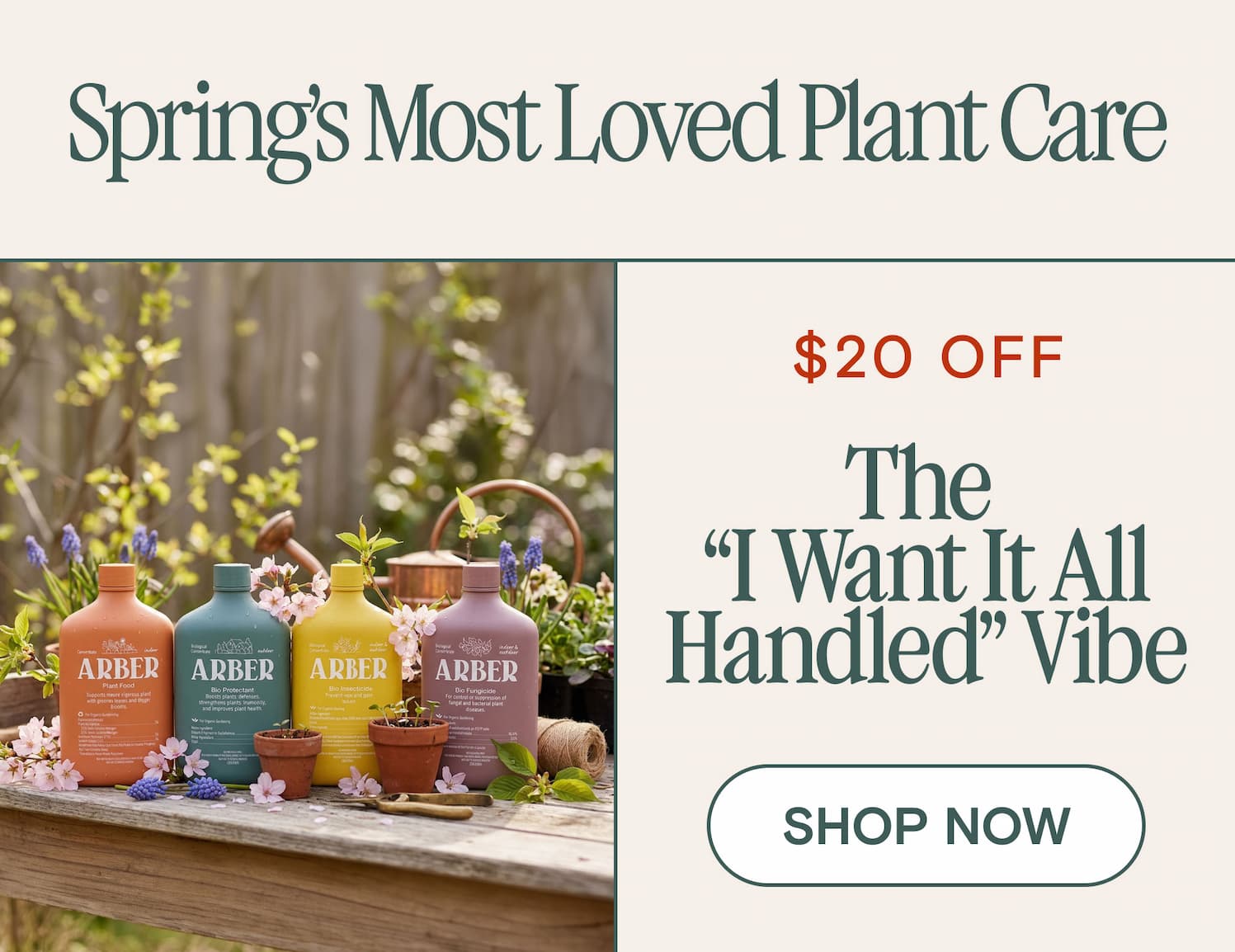 Spring’s Most Loved Plant Care $20 OFF The  “I want it all handled” vibe
