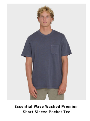 Essential Wave Washed Premium Short Sleeve Pocket Tee