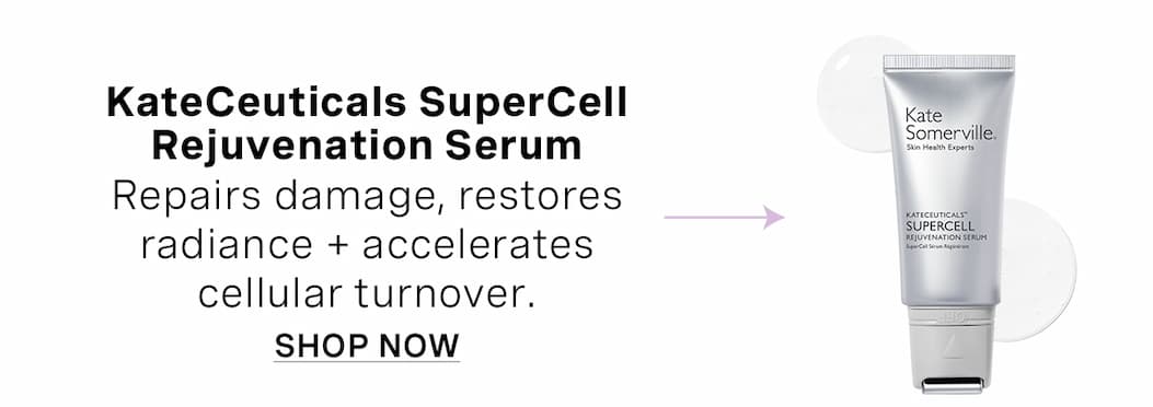 KateCeuticals SuperCell Rejuvenation Serum Repairs damage, restores radiance + accelerates cellular turnover. 