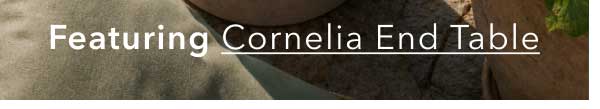 Cornelia Modern Classic Cream Concrete Round Outdoor End Table